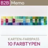 Farbpässe für das 10-Farbtypen-System - stabile Farbkarten der Serie Memo mit 32 Farbfeldern. Produkte aus dem komood.shop.
