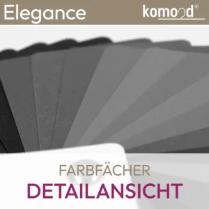 Gros plan sur la texture des nuanciers à l'intérieur du nuancier Elegance pour conseiller les couleurs en niveaux de gris. komood.shop.
