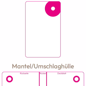 Image d'aperçu pour l'adresse ou l'impression publicitaire pour le passeport couleur Elegance. Montre la carte intérieure et le manteau ou la couverture. La boutique komood.shop.