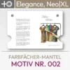Produktbild Deckblatt des neutralen Mantelumschlags Nr. 002 für Komood-Farbfächer der Serien Elegance, Neo und Neo XL. Produkt aus dem komood.shop.