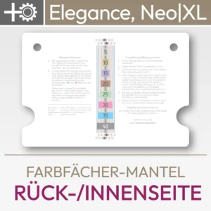 Produktdarstellung Innenseite der neutralen Mantelumschläge für Komood-Farbfächer der Serien Elegance, Neo und Neo XL. Produkt aus dem komood.shop.