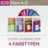 Farbpässe für das 4-Farbtypen-System - praktischer Stoff-Farbfächer der Serie Neo mit 30 Farben. Produkte aus dem komood.shop.