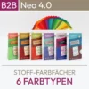 Farbpässe für das 6-Farbtypen-System - praktischer Stoff-Farbfächer der Serie Neo mit 30 Farben. Produkte aus dem komood.shop.