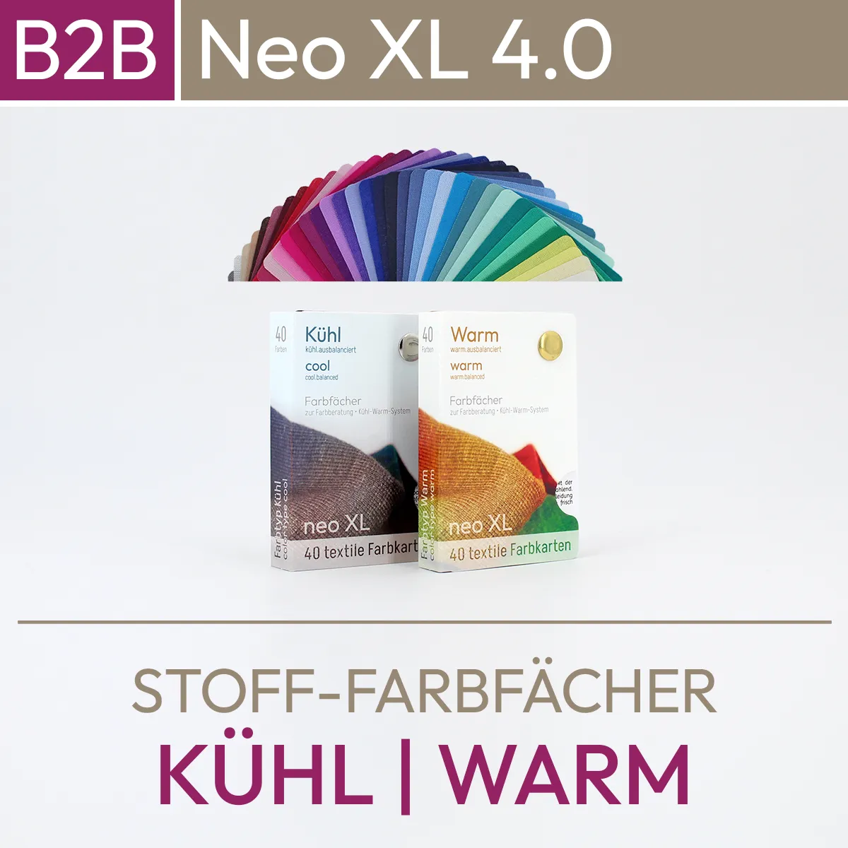 Passeports de couleurs pour le système froid-chaud - nuancier pratique de la série Neo XL avec 40 couleurs. Produits de la boutique komood.shop.