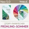 Passeport de couleurs pour le type de couleur printemps-été - nuancier de la série Neo 5.0 avec 30 champs de couleurs de la palette printemps-été - clair, chaud, froid. Produit de la boutique komood.shop