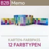 Farbpässe für das 12-Farbtypen-System - stabile Farbkarten der Serie Memo mit 32 Farbfeldern. Produkte aus dem komood.shop.