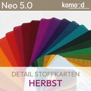 Vue détaillée des cartes de tissus du nuancier de tissus Neo 5.0 Herbst. komood.shop.