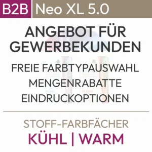 Texto informativo sobre el sistema de frío/calor de la serie Neo XL 5.0 con el siguiente contenido: Oferta para clientes comerciales, libre elección del tipo de color, descuentos por cantidad, opciones de impresión. Producto de la tienda komood.shop.