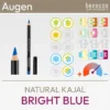 Produktdarstellung für den Natural Kajal Bright Blue der Marke benecos bestehend aus einem Produktbild und einer Übersicht aus Komood-Symbolen, welche passende Farbtypen aus dem 10-Farbtypen- und 12-Farbtypen-System für diesen Lippenstift zeigt. Produkt aus dem komood.shop.