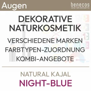 Descrizione del prodotto per l'offerta Natural Kajal Night-Blue del marchio benecos, di seguito il contenuto: Cosmetici naturali decorativi, varie marche, assegnazione del tipo di colore, offerte combinate. Prodotto del komood.shop.