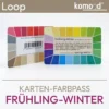 Passeport de couleurs pour le type printemps-hiver - nuancier stable de la série Loop avec 44 couleurs printemps-hiver - contrastées, froides, chaudes. Produit de la boutique komood.shop