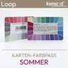 Passaporto dei colori per l'estate tipo - carta colori stabile della serie Loop con 44 colori estivi - chiari, freschi, tenui. Prodotto dal komood.shop