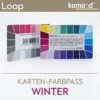 Pase de color para el tipo de invierno - carta de colores estable de la serie Loop con 44 colores de invierno - rica en contrastes, fría, brillante. Producto de la tienda komood.shop